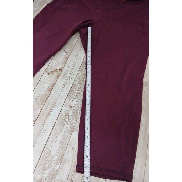 Torrid Active Size 3 / 3X Womens Leggings Burgundy Side Pockets High Waist, EUC! - Picture 7 of 8